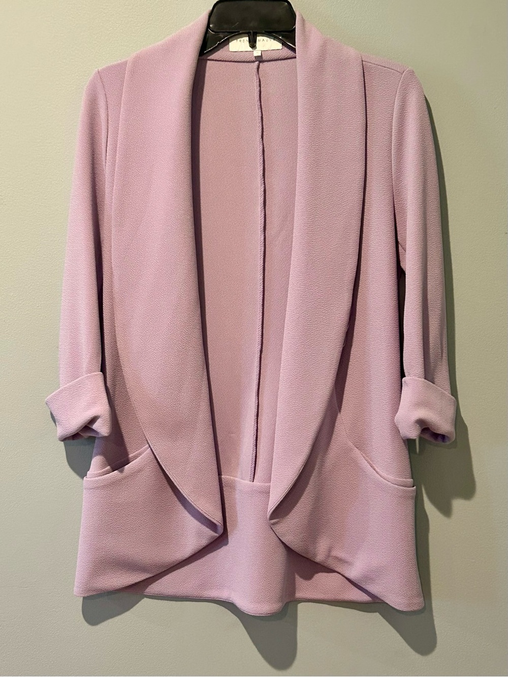 Lilac Open-Front Blazer Jacket for Women